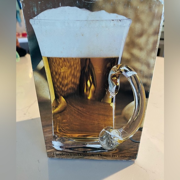 Vintage Holmegaard Glass Beer Mug in Box Per Lutken - Picture 2 of 8